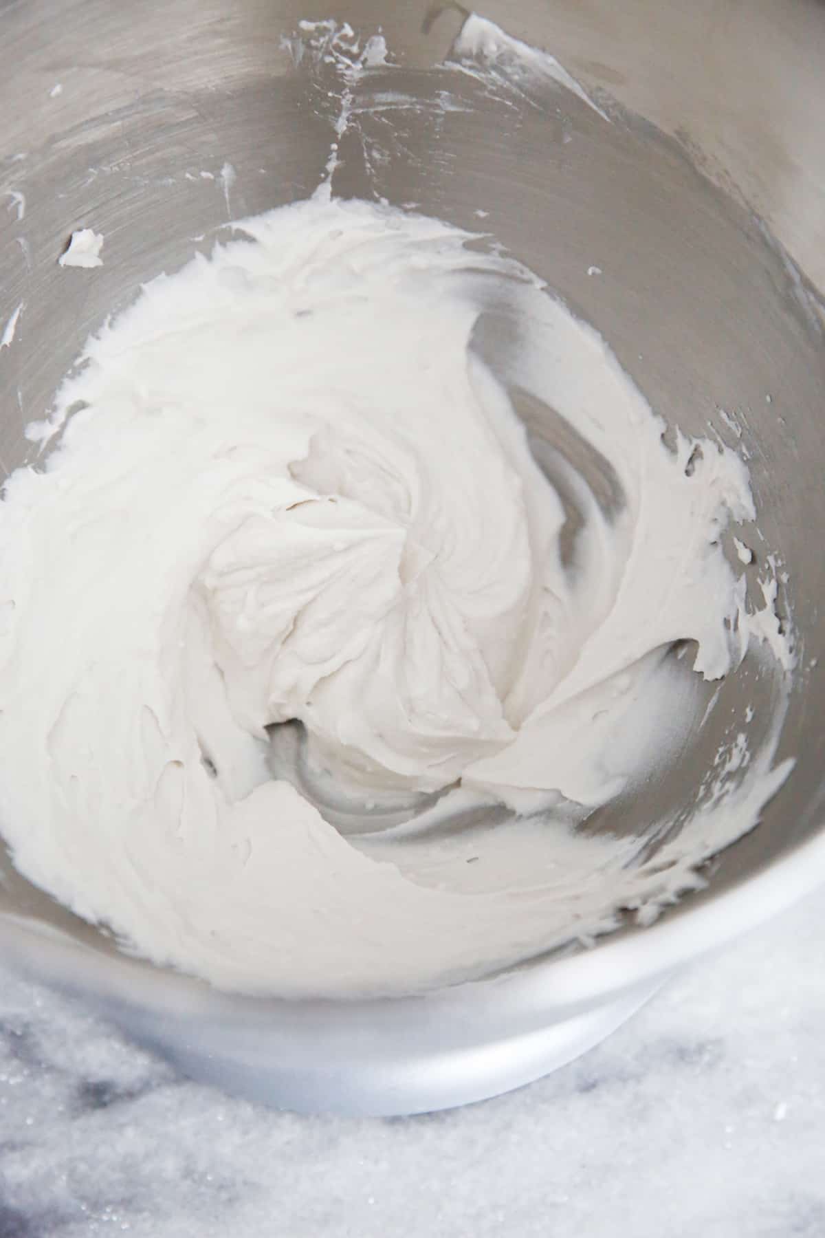 Coconut Whipped Cream in a bowl