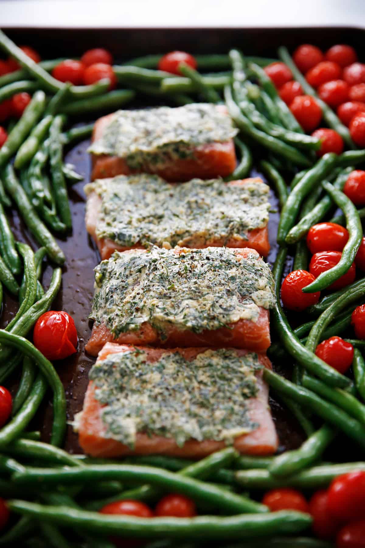 Sheet Pan Herb Butter Salmon - Lexi's Clean Kitchen