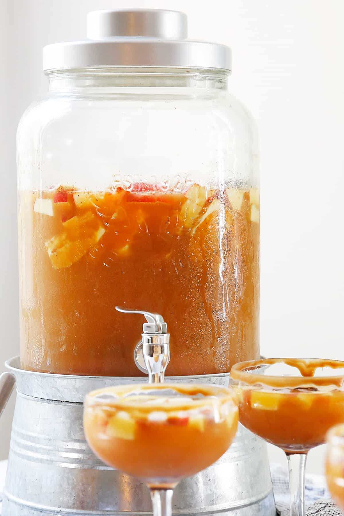 Apple cider cocktail punch for a crowd