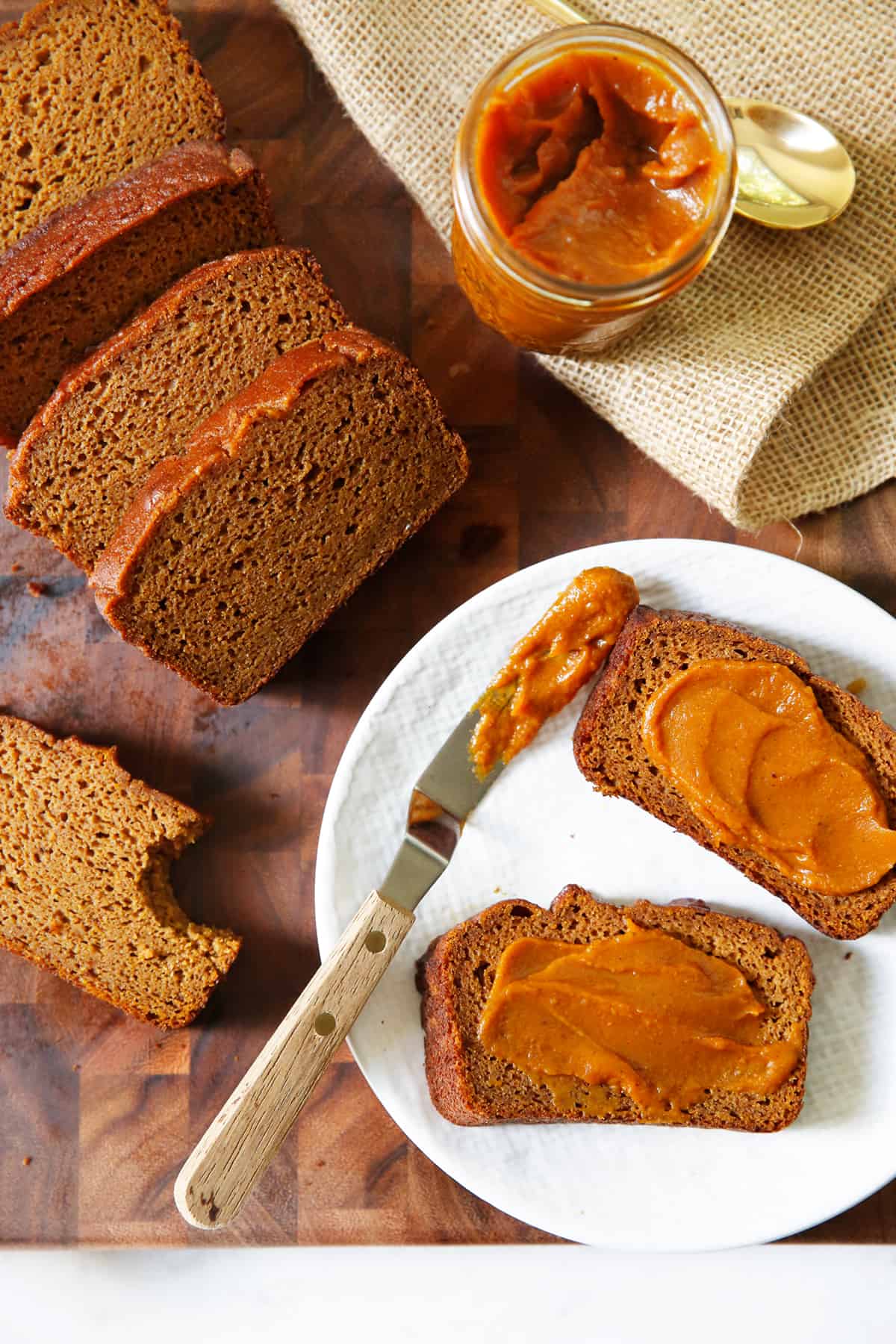 pumpkin butter recipe complete on bread