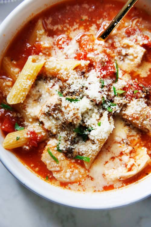 Instant Pot Chicken Parm Soup - Lexi's Clean Kitchen