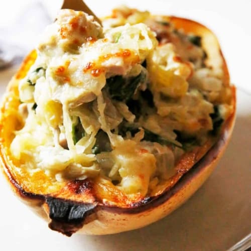 Spinach And Artichoke Spaghetti Squash Lexis Clean Kitchen 2154