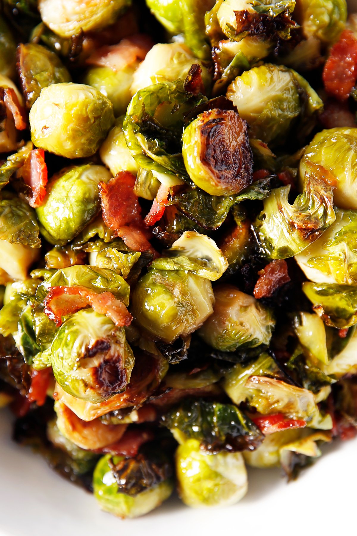 Maple Roasted Brussel Sprouts with Bacon - Lexi's Clean Kitchen