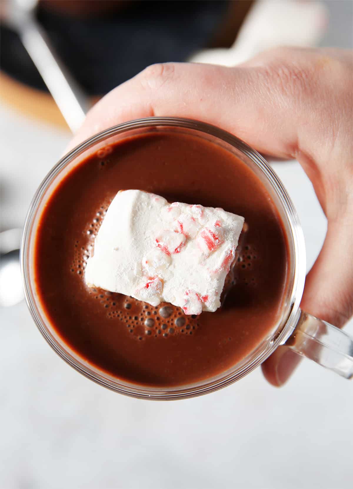 dairy free hot chocolate in a mug