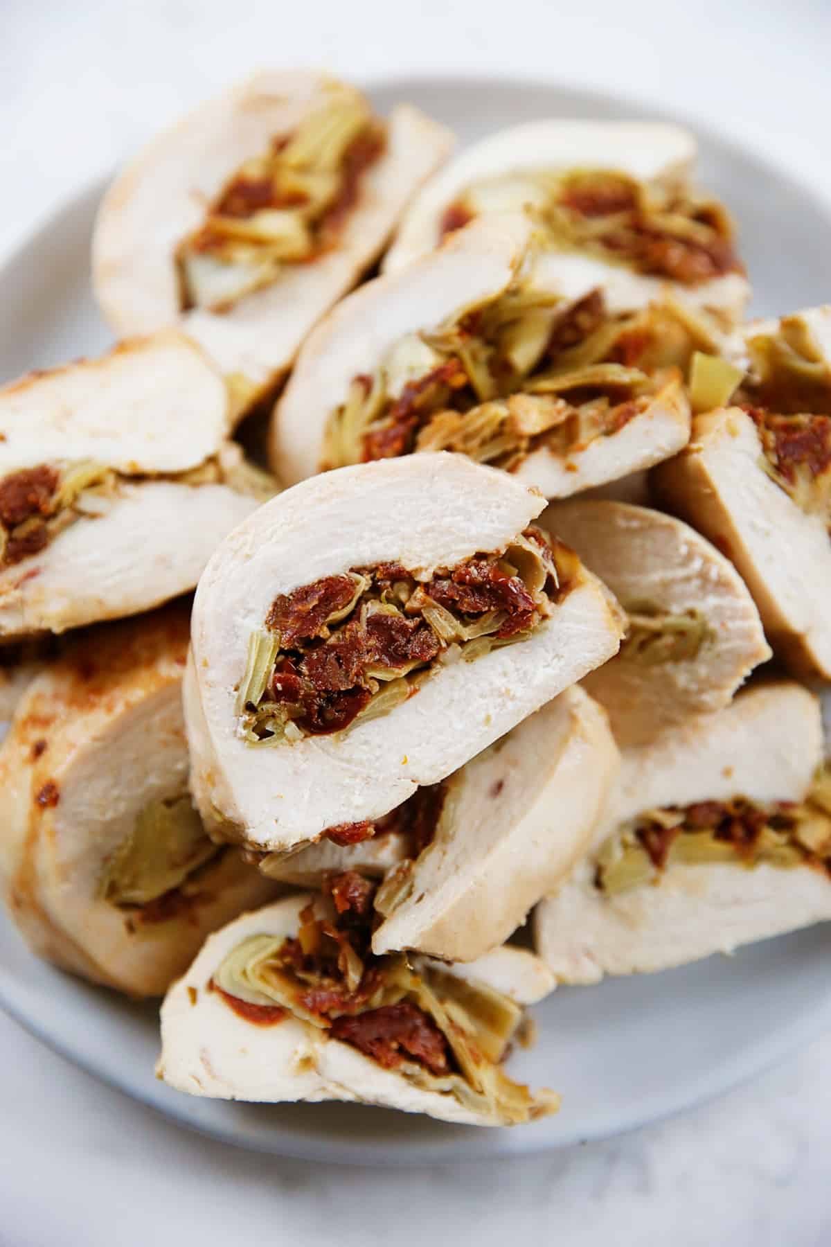 A chicken and sun dried tomato recipe baked up.