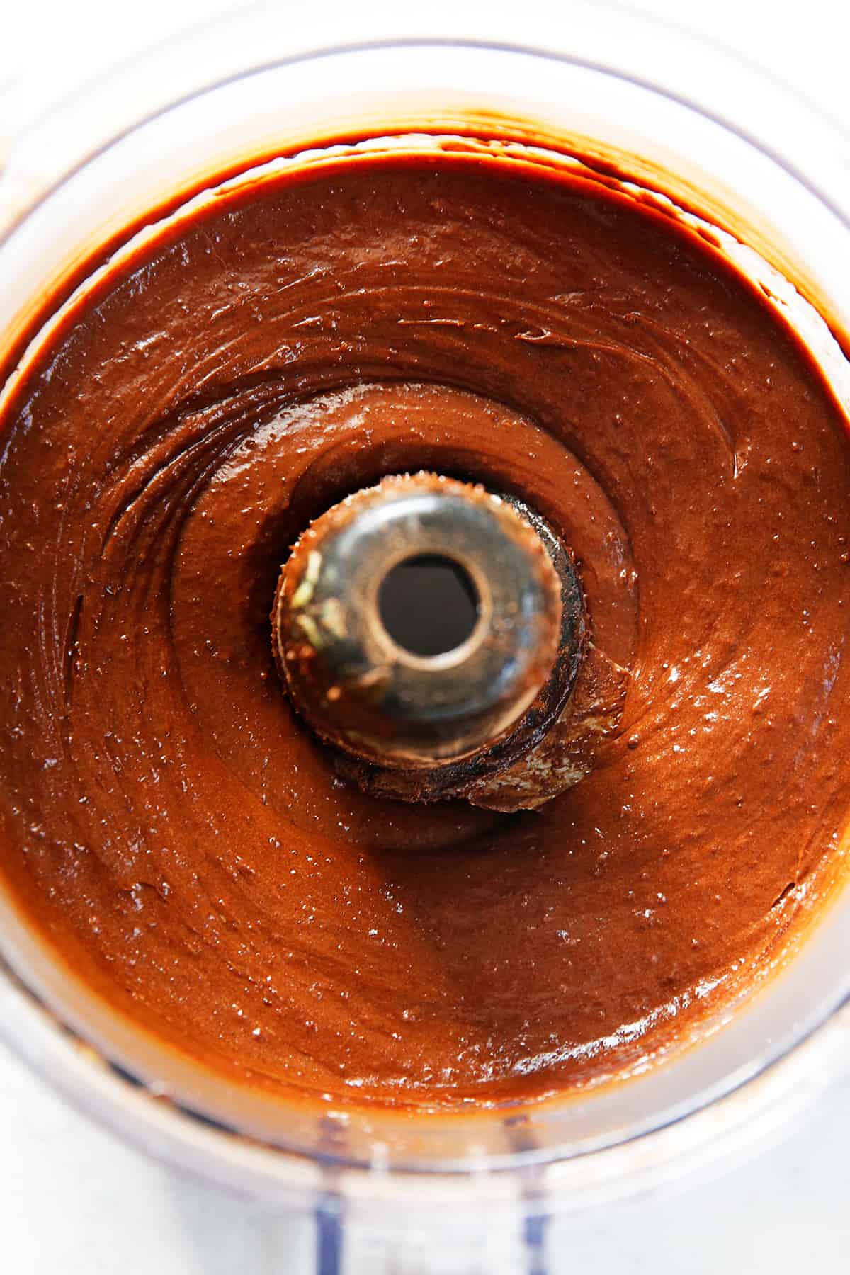 brownie batter in a food processor.
