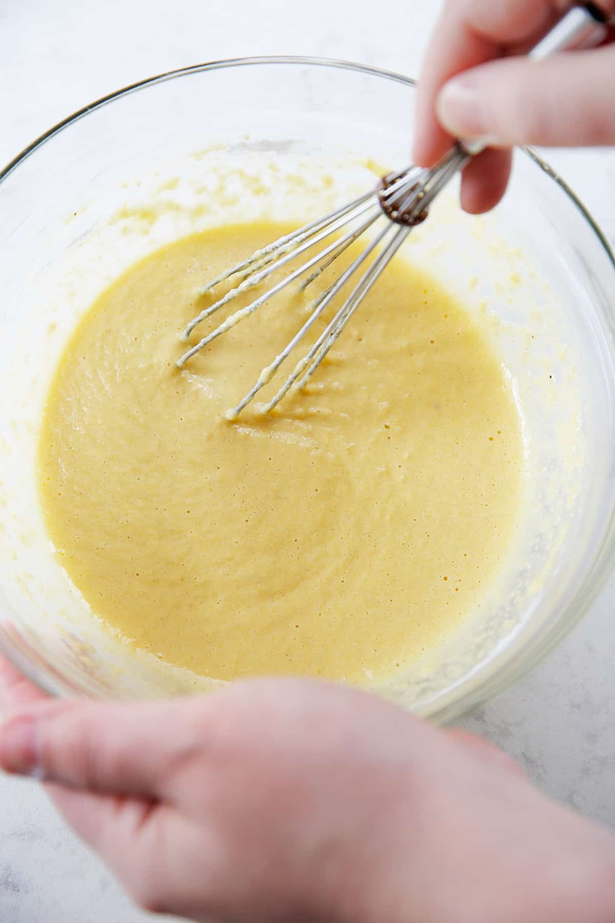 Paleo pancake batter in a bowl.