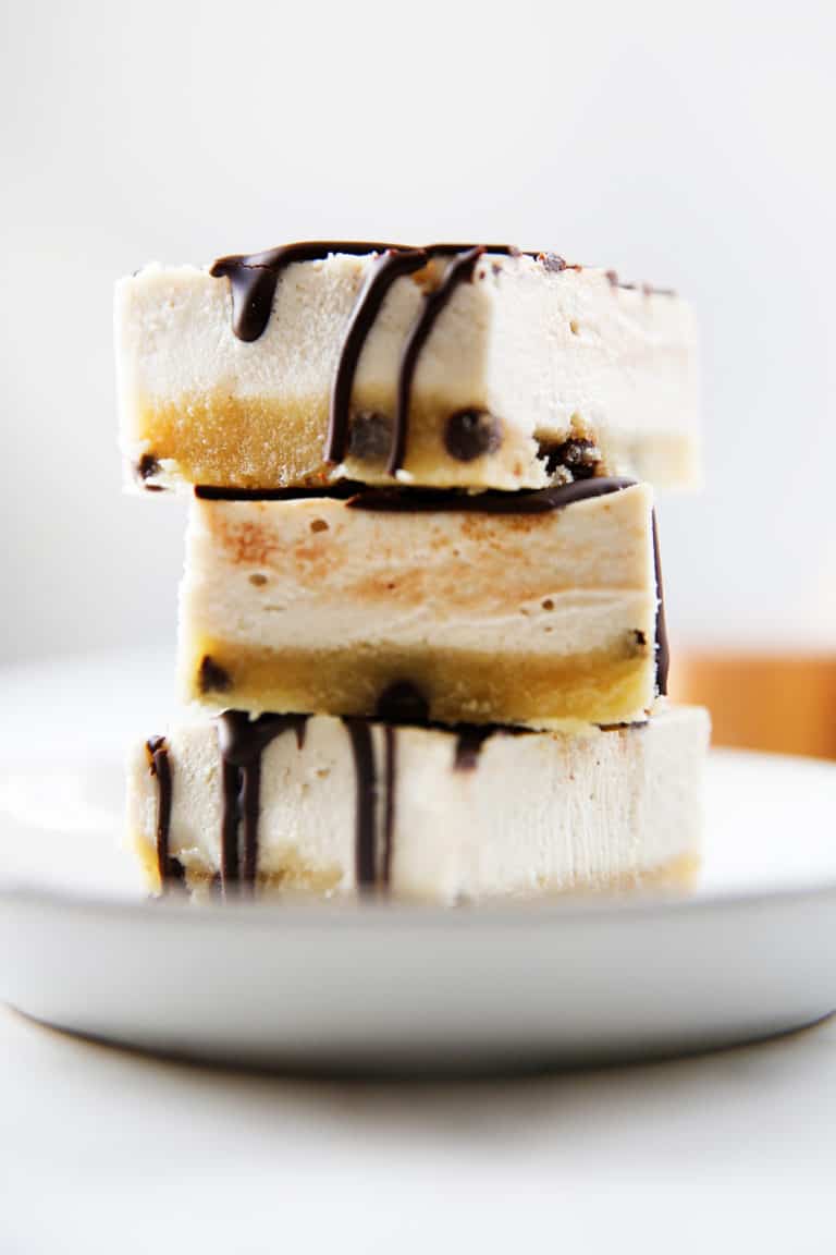 Vegan Cookie Dough Cheesecake Bars - Lexi's Clean Kitchen