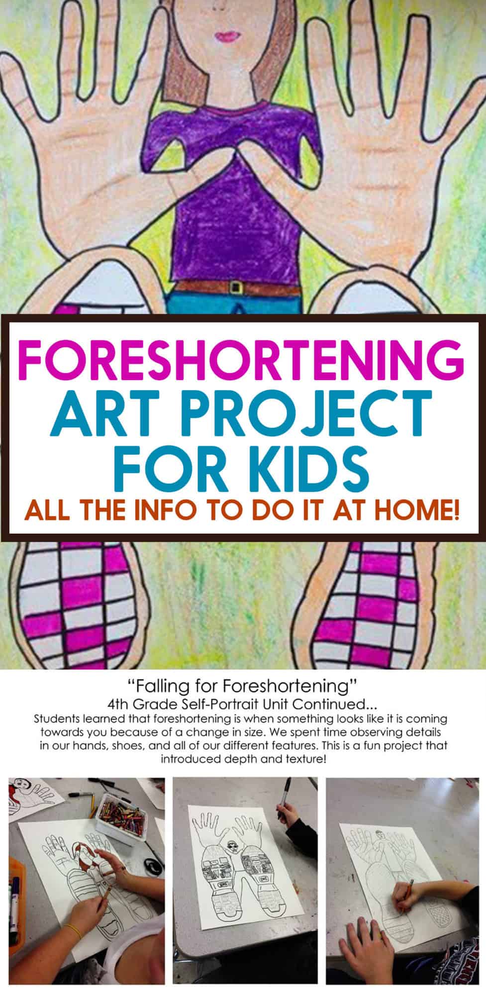 Foreshortening Art Project for Kids