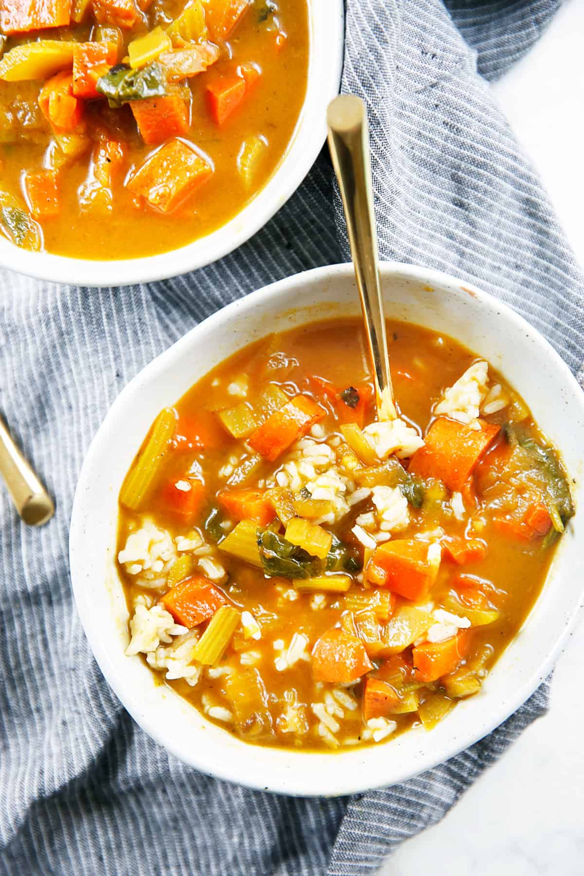 Immune boosting soup bowls with rice