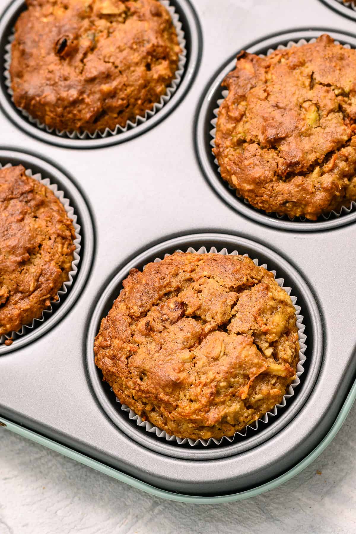 Healthy morning muffins with carrots