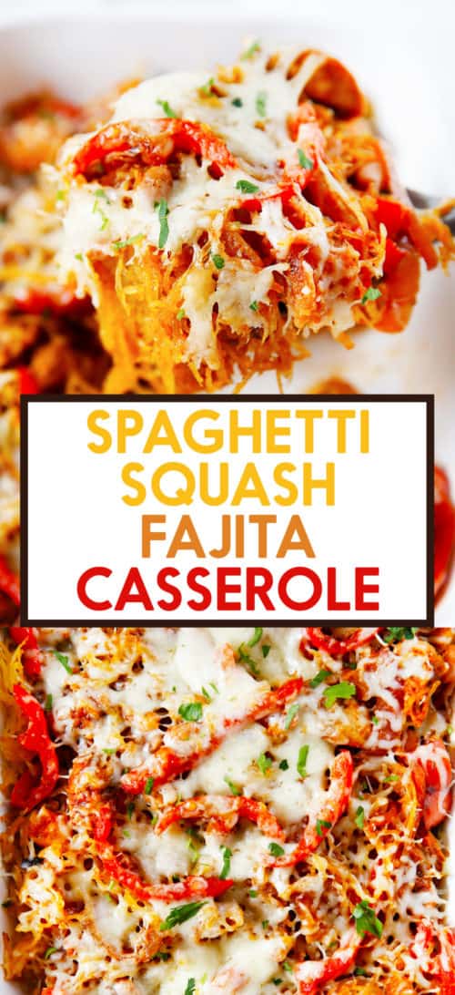 Fajita Spaghetti Squash Bake - Lexi's Clean Kitchen