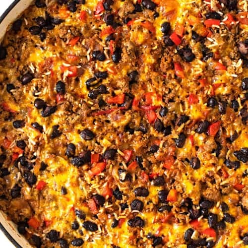 Cheesy Taco Rice Skillet - I Wash You Dry