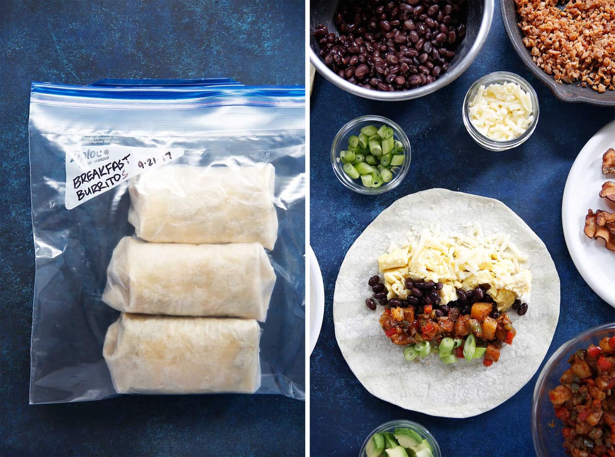 How to make a breakfast Burrito for breakfast meal prep