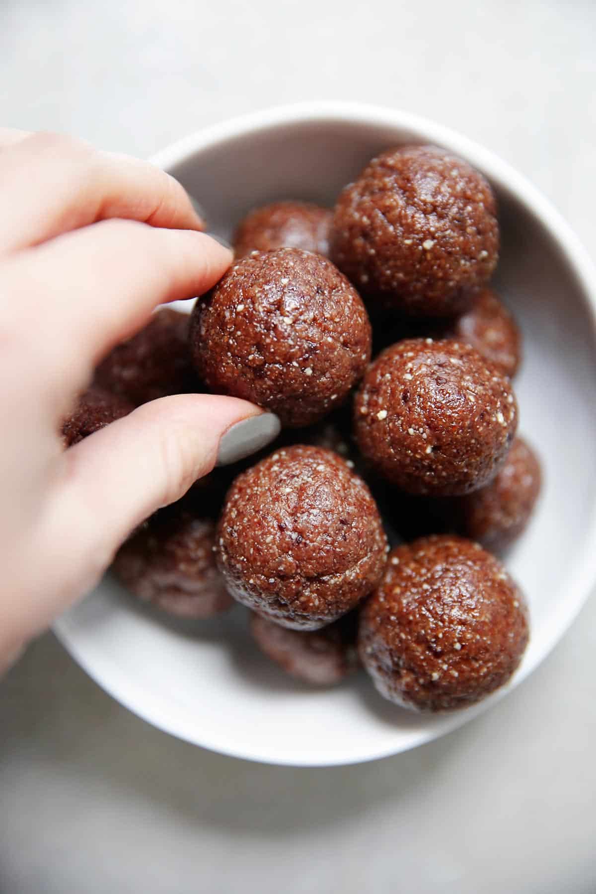 Tart Cherry Coconut Energy Balls (No Bake!)