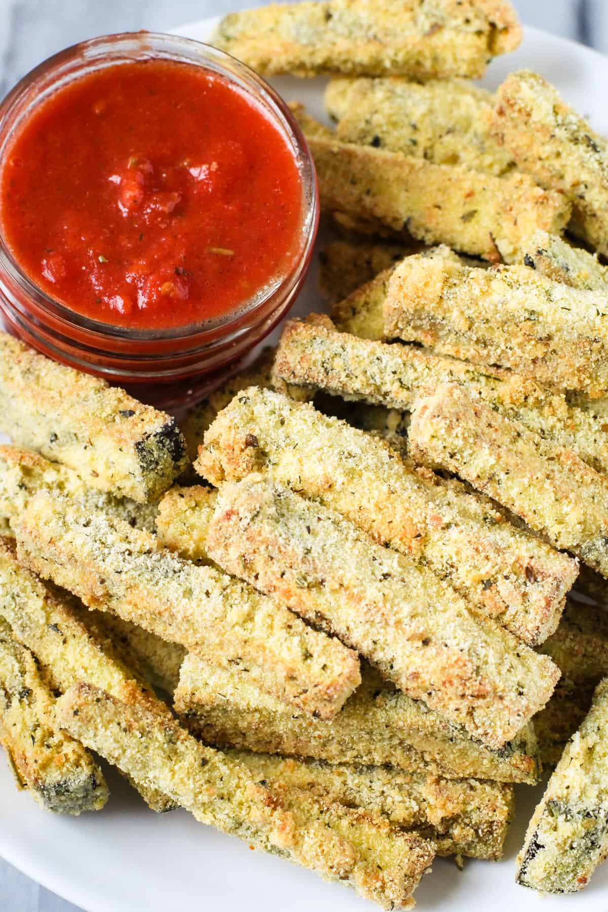 Oven baked eggplant fries.