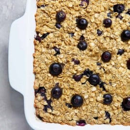 Maple Blueberry Baked Oats