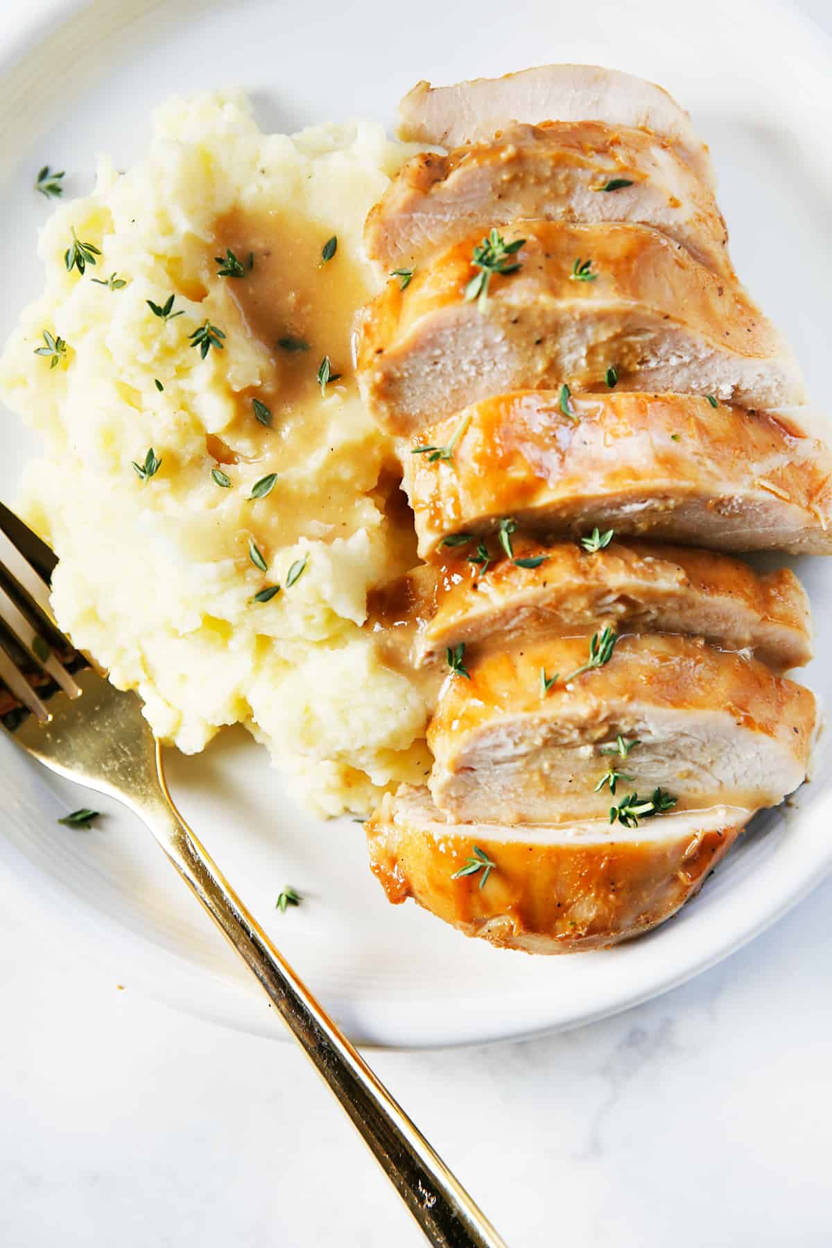 Baked dijon chicken breasts.