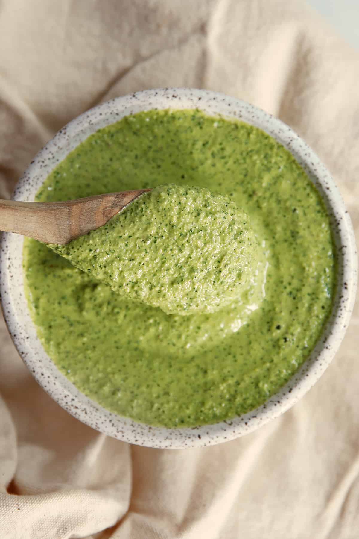 Pistachio mint pesto.