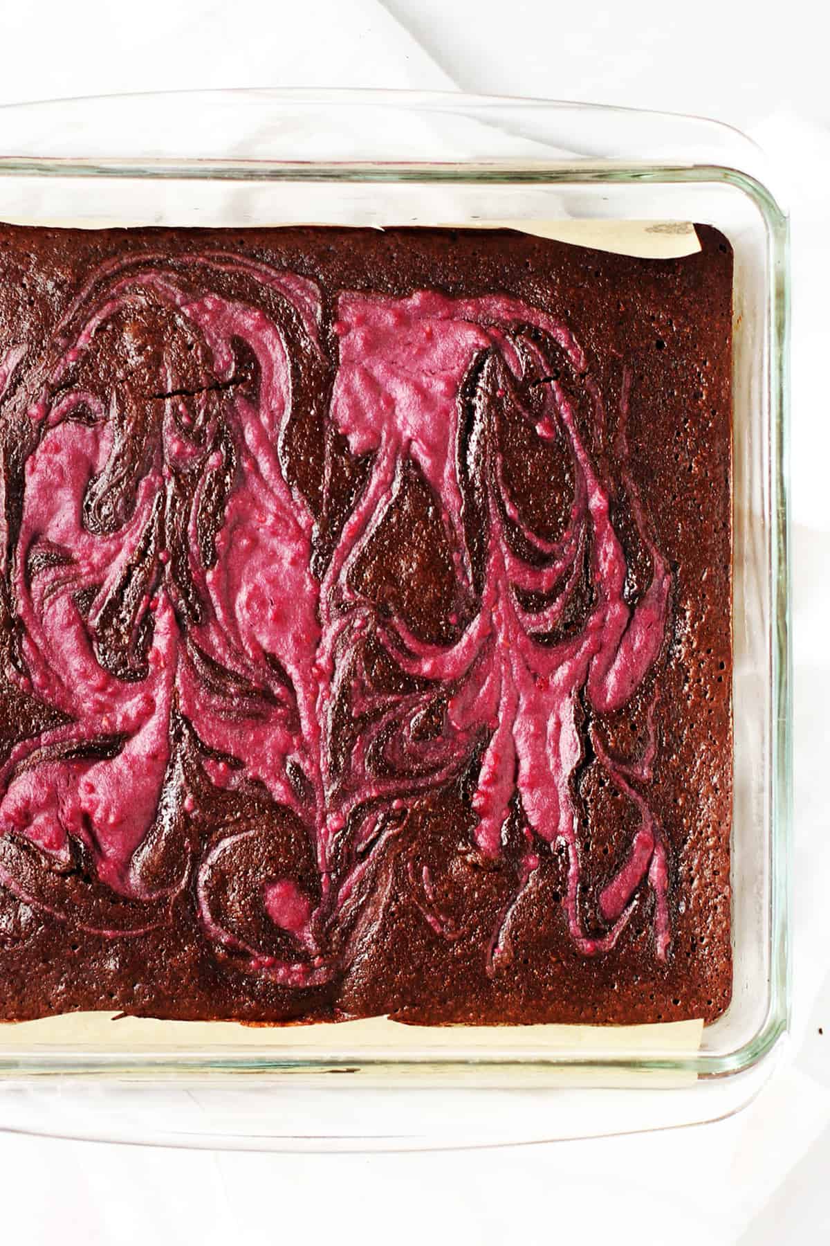 RASPBERRY SWIRL BROWNIES