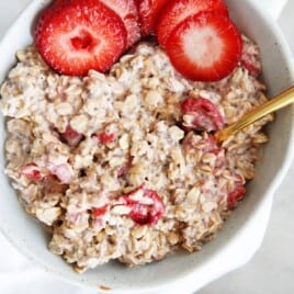 Strawberry overnight oats.