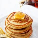 Paleo pancakes on a plate.