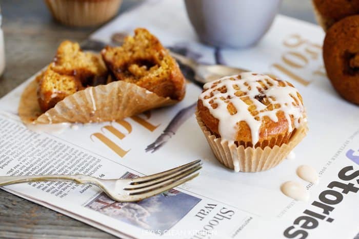 Pumpkin Sticky Bun Muffins