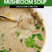 Lightened up Homemade Cream of Mushroom Soup