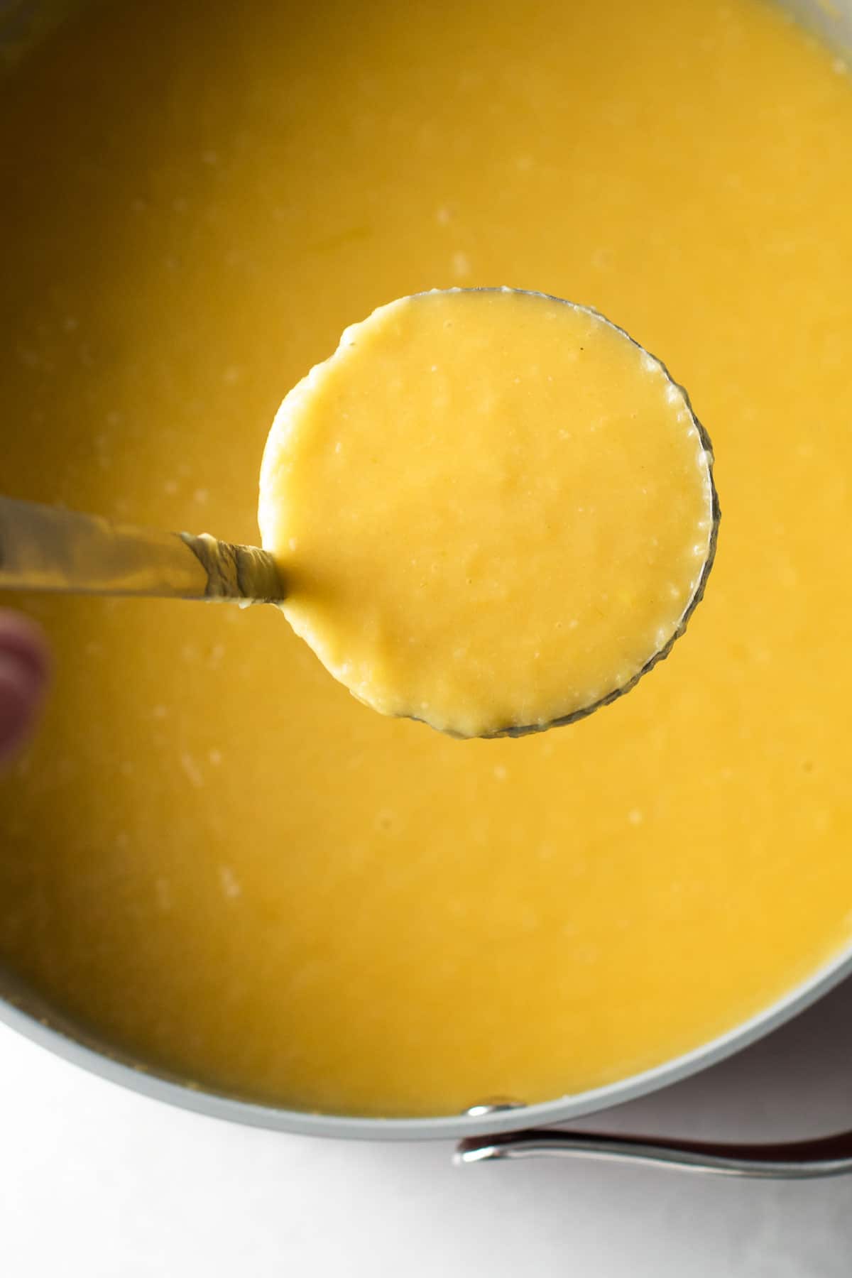 Pureed potato leek soup.