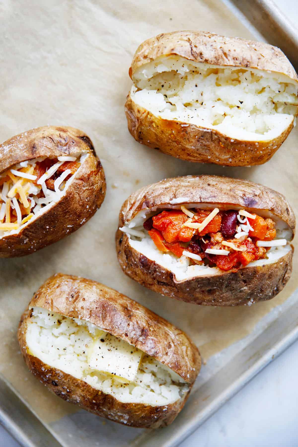 toppings for baked potatoes.