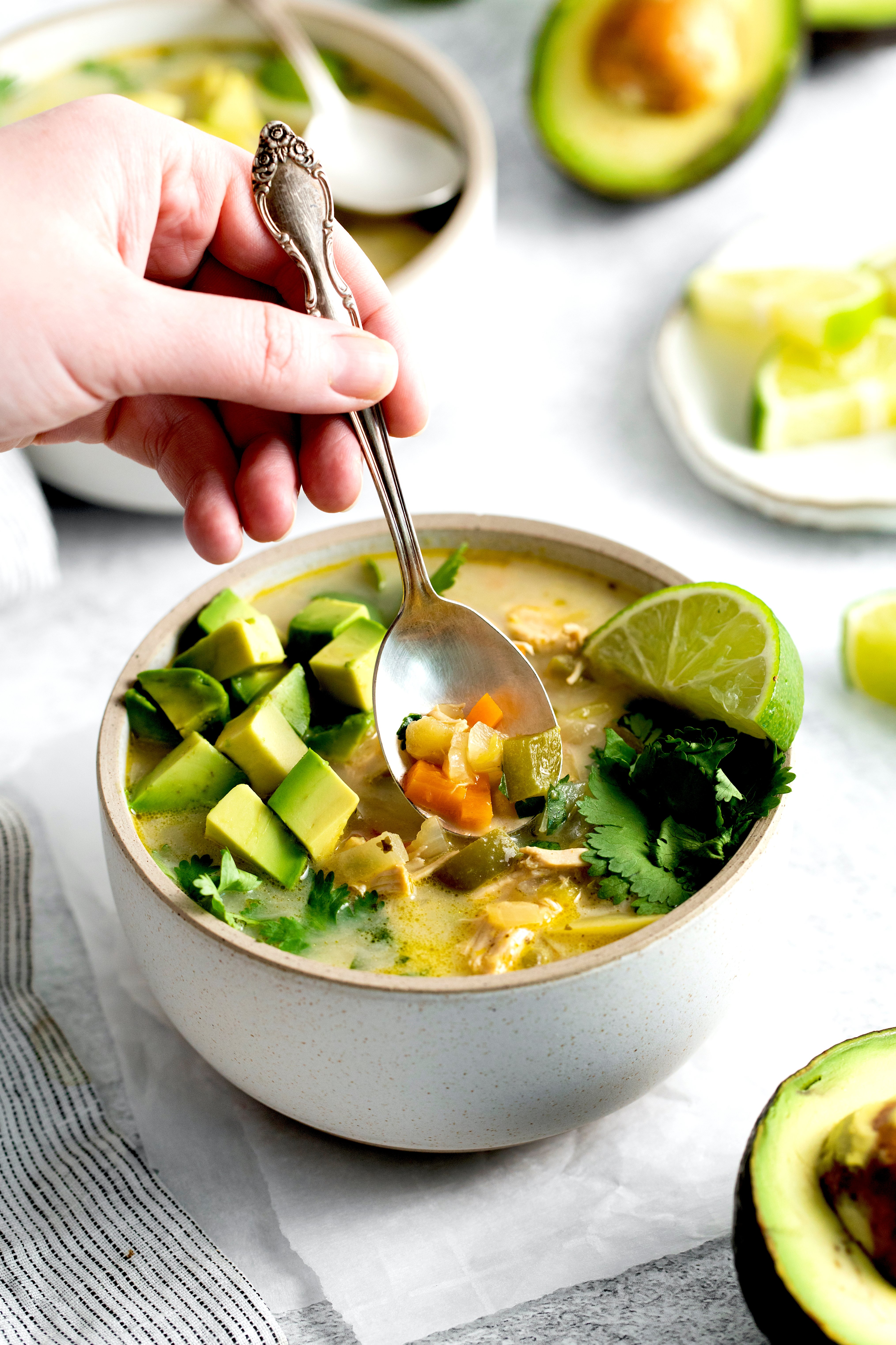 Green Chile Chicken Soup - My Texas Kitchen