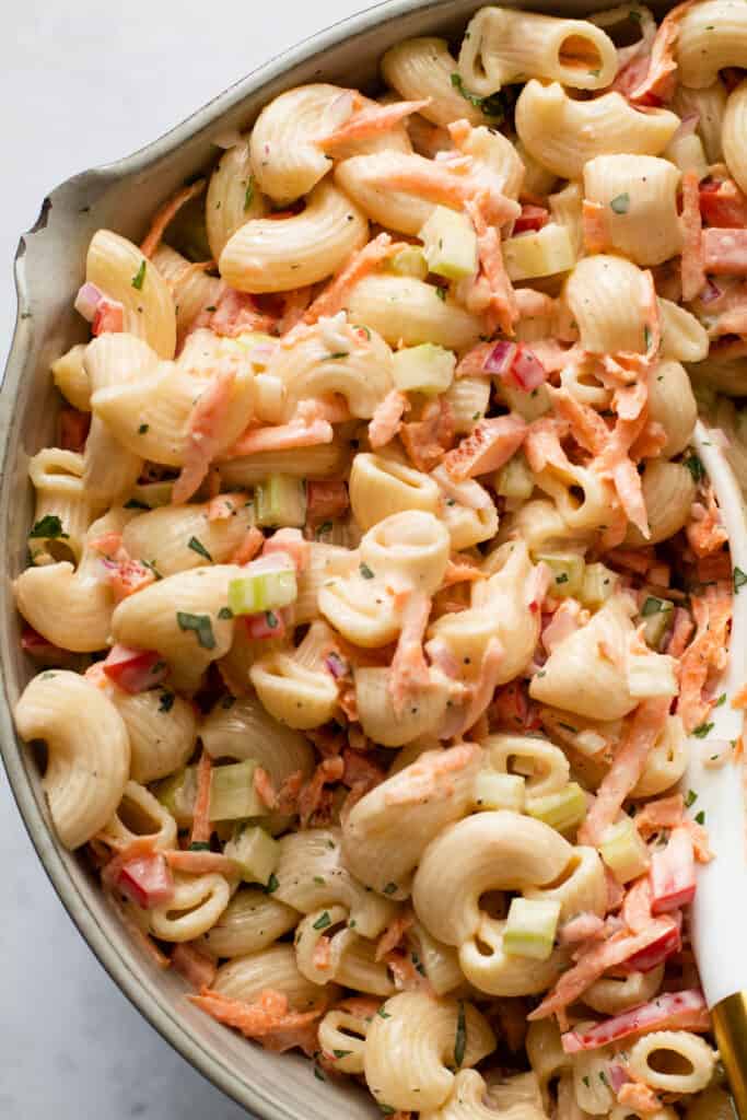 Macaroni salad made in the instant pot.