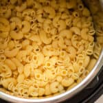 Cooked elbow pasta in the instant pot.