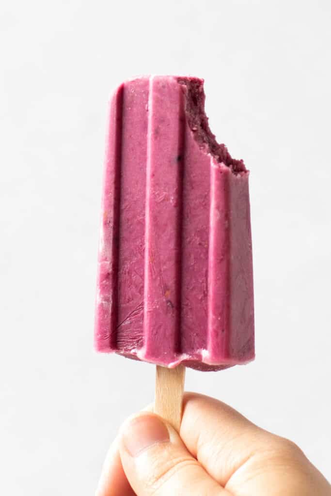A bite from a popsicle.