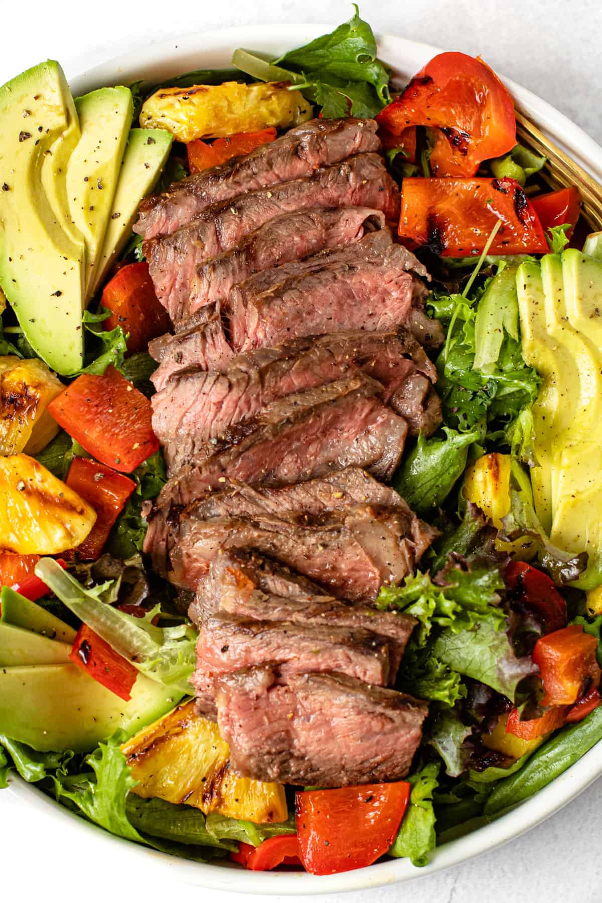 Grilled steak salad.