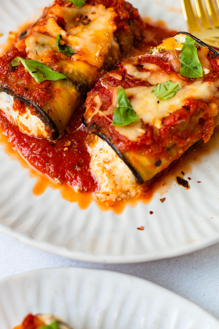 Lightened-up Eggplant Rollatini - Lexi's Clean Kitchen