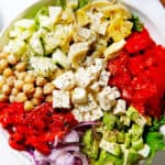 Ingredients for a greek salad