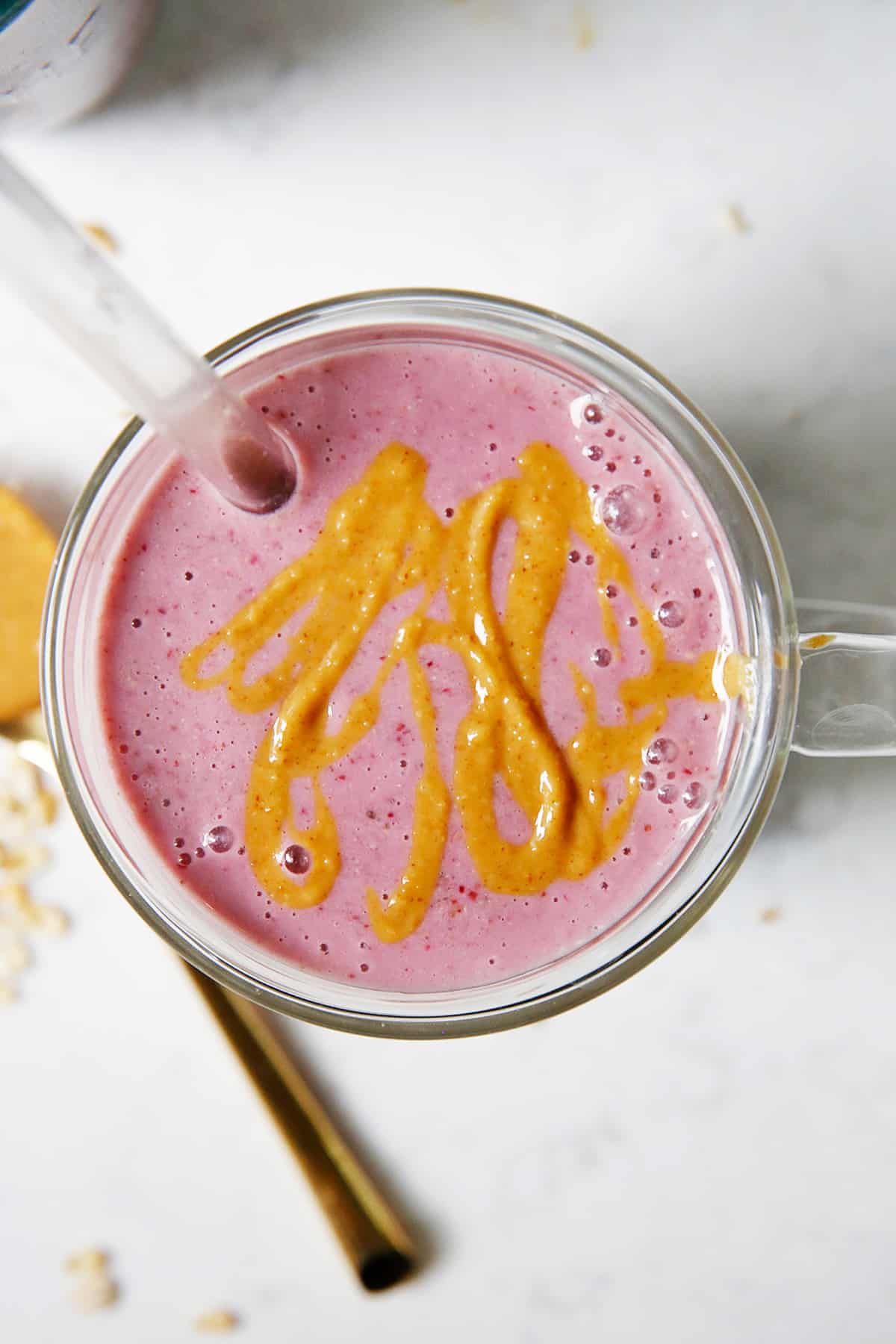 Peanut Butter and Jelly Smoothie - Lexi's Clean Kitchen