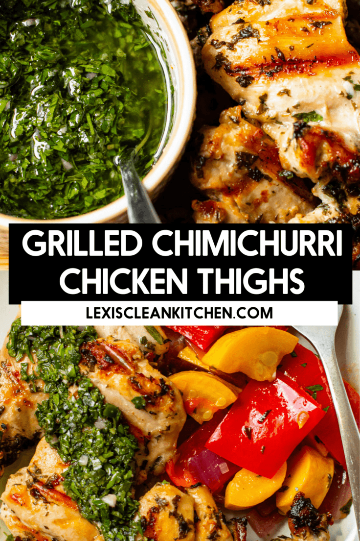 Chimichurri chicken thighs.