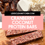 Coconut cranberry protein bars.