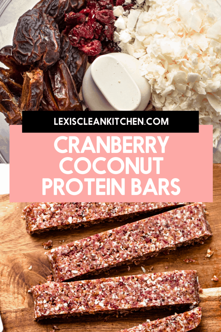 Coconut cranberry protein bars.