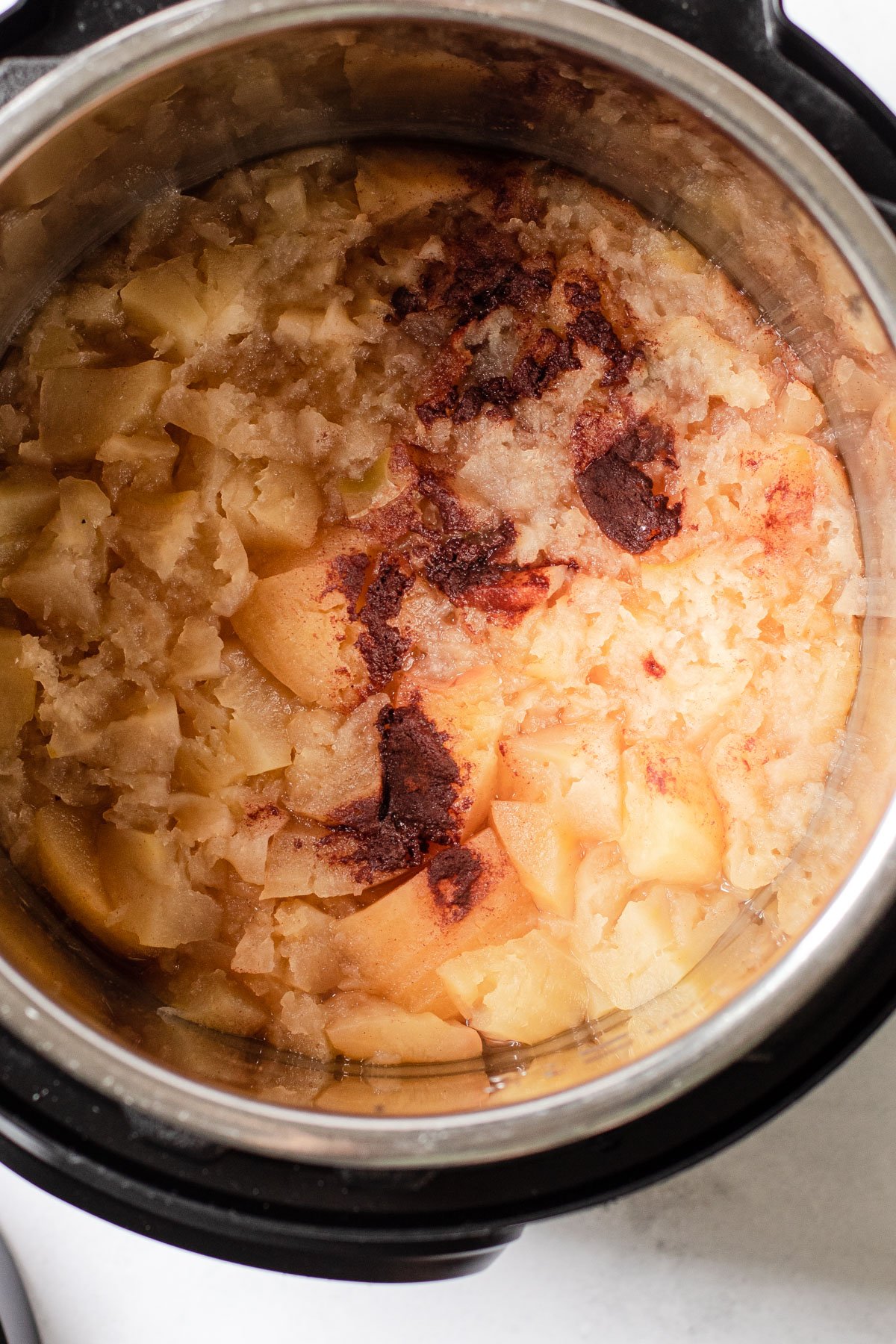 Cooked apples in an instant pot to make apple sauce.