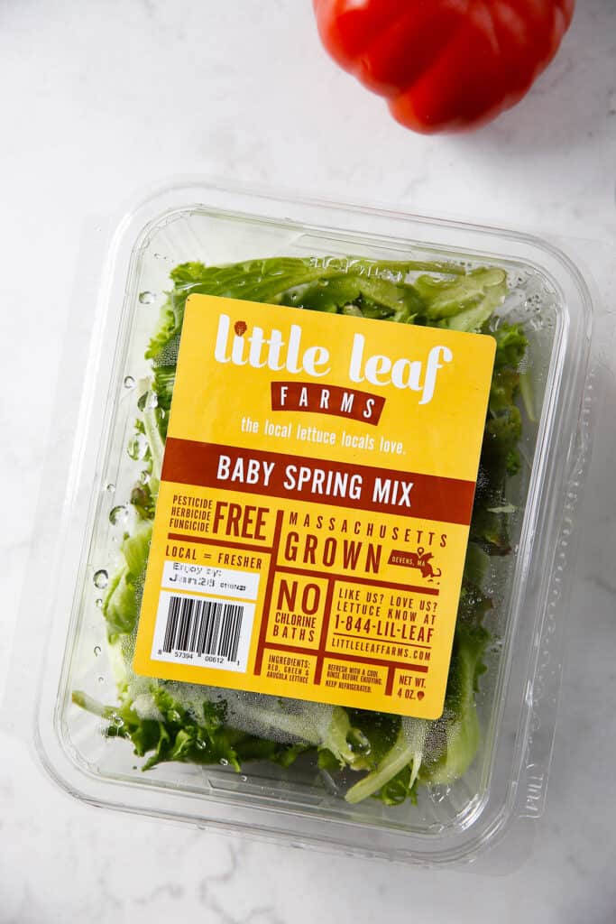 A box of Spring Mix for Spring Mix Salad Recipe