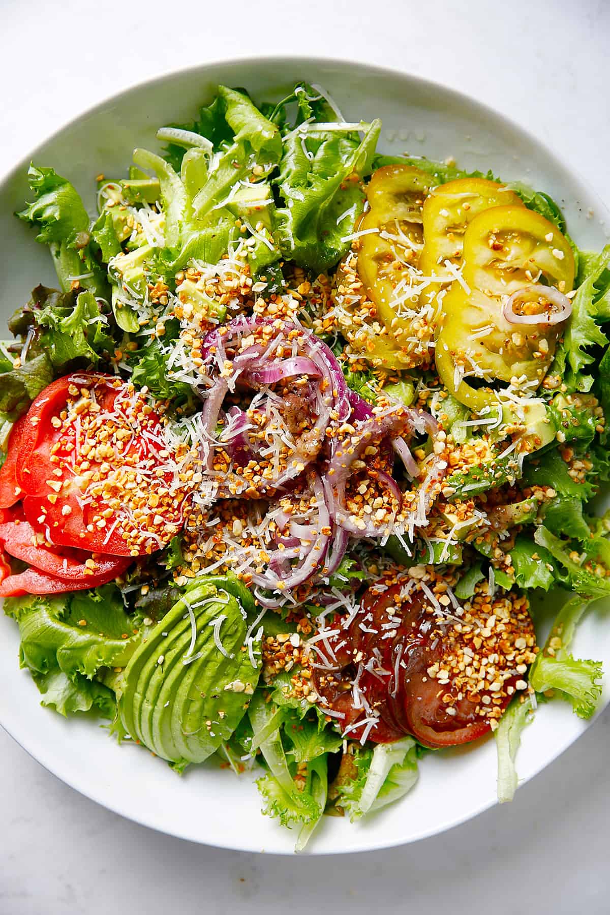 Crunchy Asian Chopped Salad {w/ Almond Dressing} - Eating Bird Food