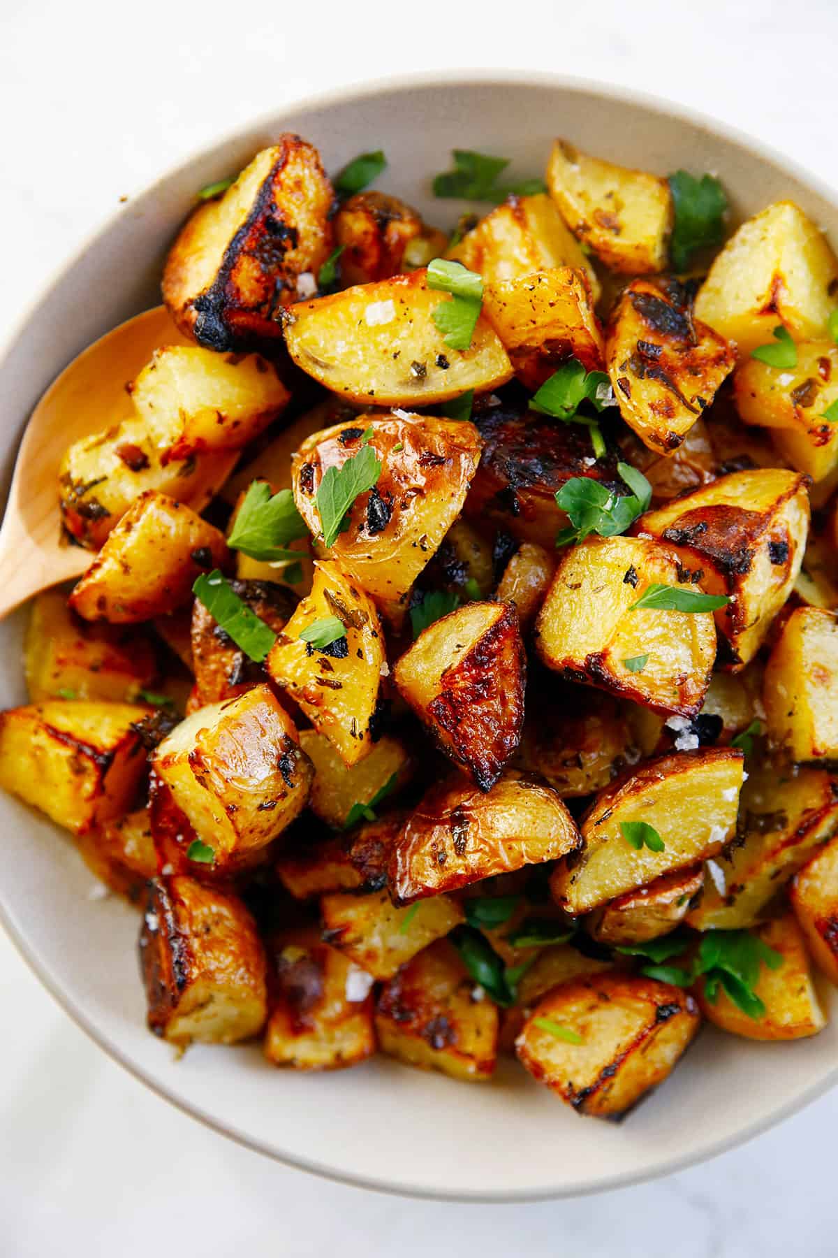 Roasted Sweet Potatoes With Chili Flakes and Fresh Herbs (Not