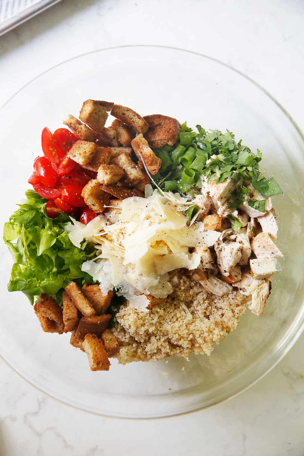 Ingredients for Chicken Caesar Quinoa Salad Recipe