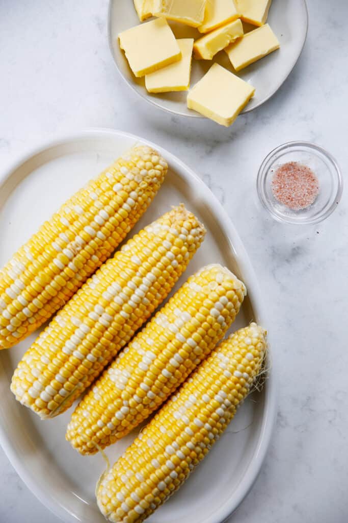 Ingredients for grilling corn