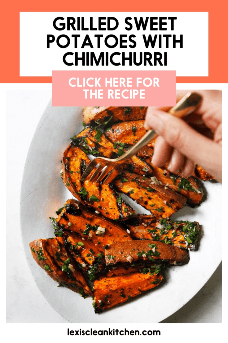 Grilled Sweet Potatoes with Chimichurri