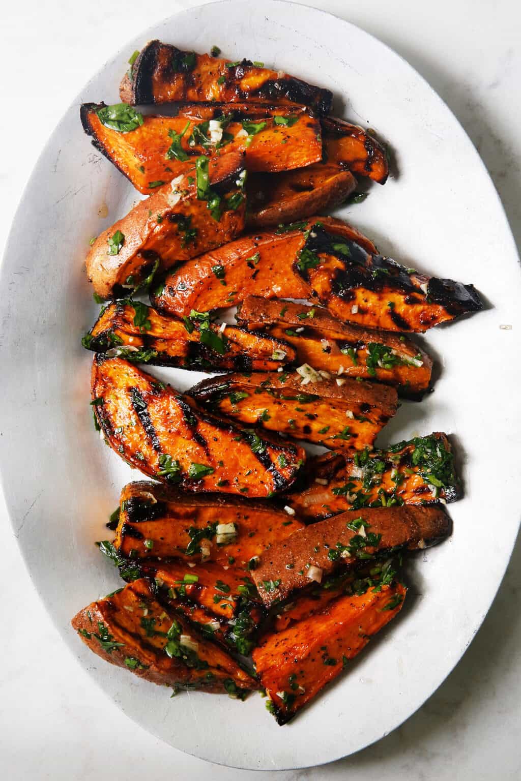 Grilled Sweet Potatoes with Chimichurri - Lexi's Clean Kitchen