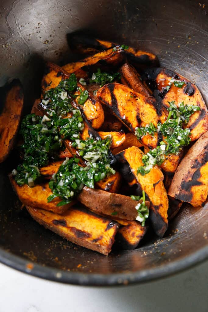 how to grill sweet potatoes